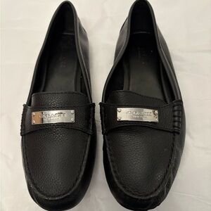 Coach Black Fredrica Leather Loafers for Women